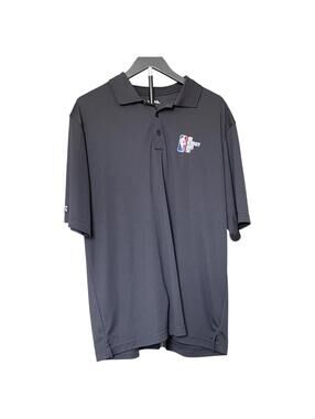 Antigua NBA Mexico City Games 2017 Polo Shirt Mens Large Black NBA Logo CLEAN